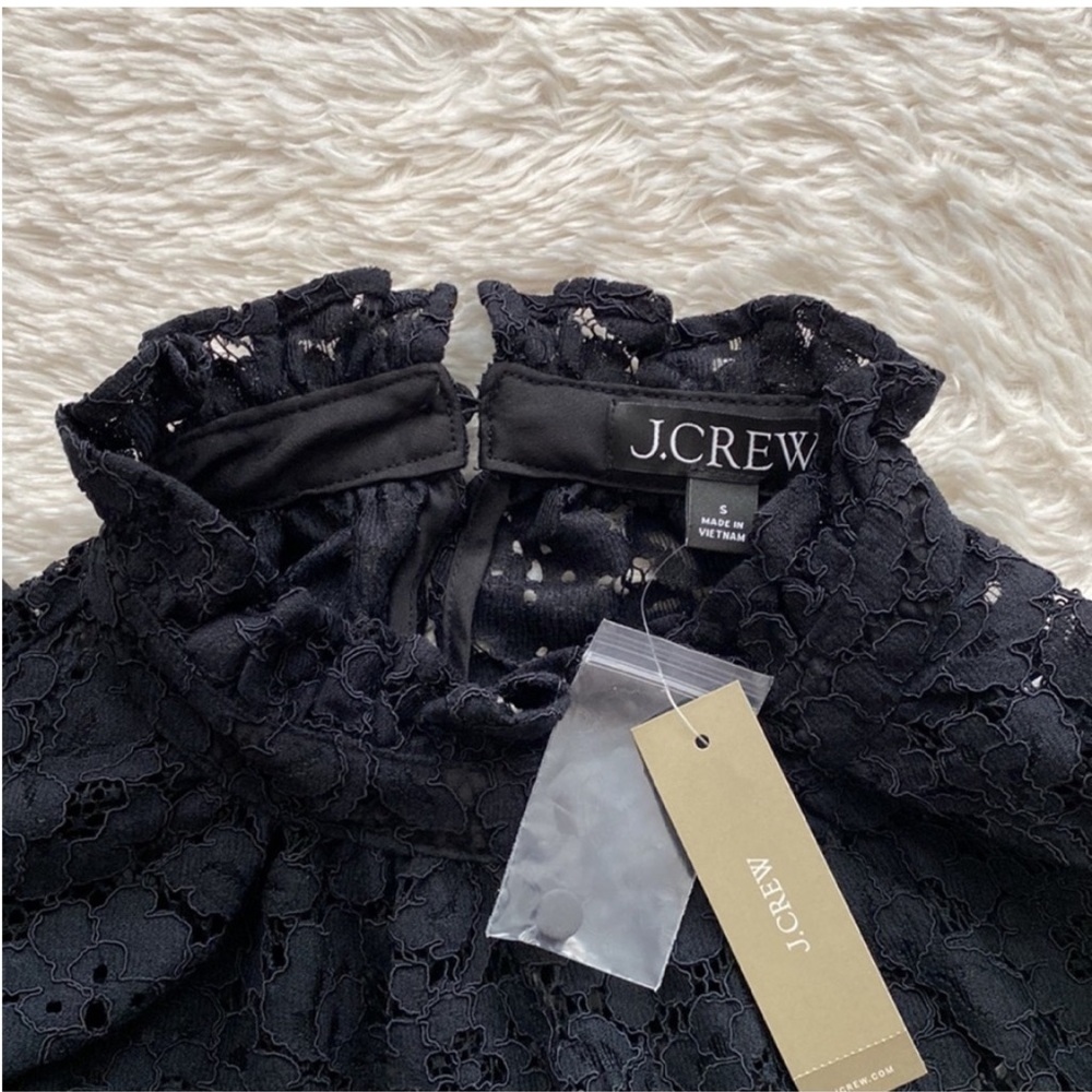 J. Crew Ruffleneck Lace Dress - Picture 3 of 10